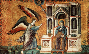 Pietro Cavallini The Annunciation c 1296 1300 Apse of the basilica di Santa Maria in
