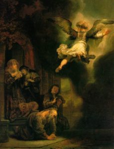 archangel raphael leaves the house of tobit and anna rembrandt 1637 7095b867