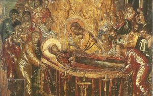 i koimisi tis theotokou