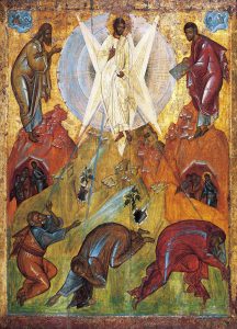 Transfiguration by Feofan Grek from Spaso Preobrazhensky Cathedral in Pereslavl Zalessky (15th c, Tretyakov gallery)